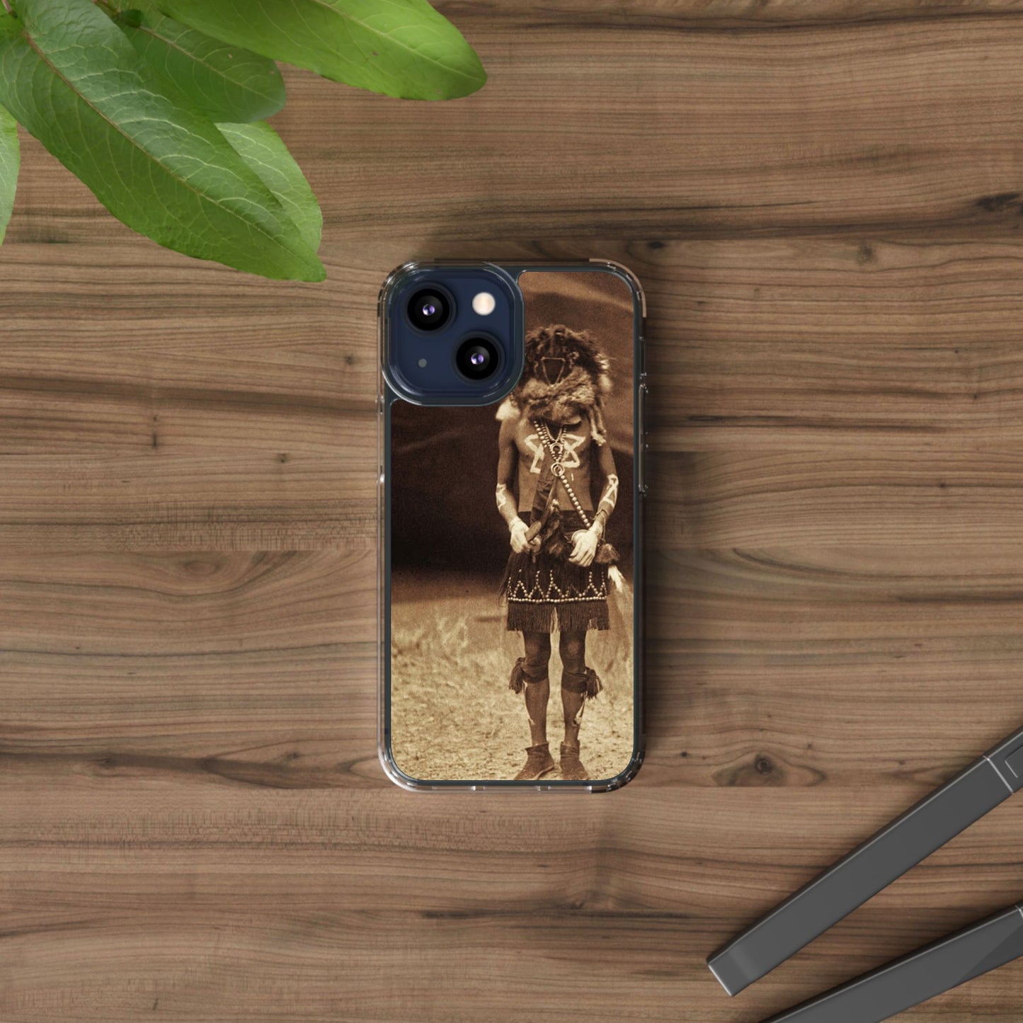 Vintage Spirit Animal Clear Phone Case, Eco-Friendly Cell Phone Cover, Unique Gift for Nature Lovers, Boho Style Mobile Accessory, [...]
