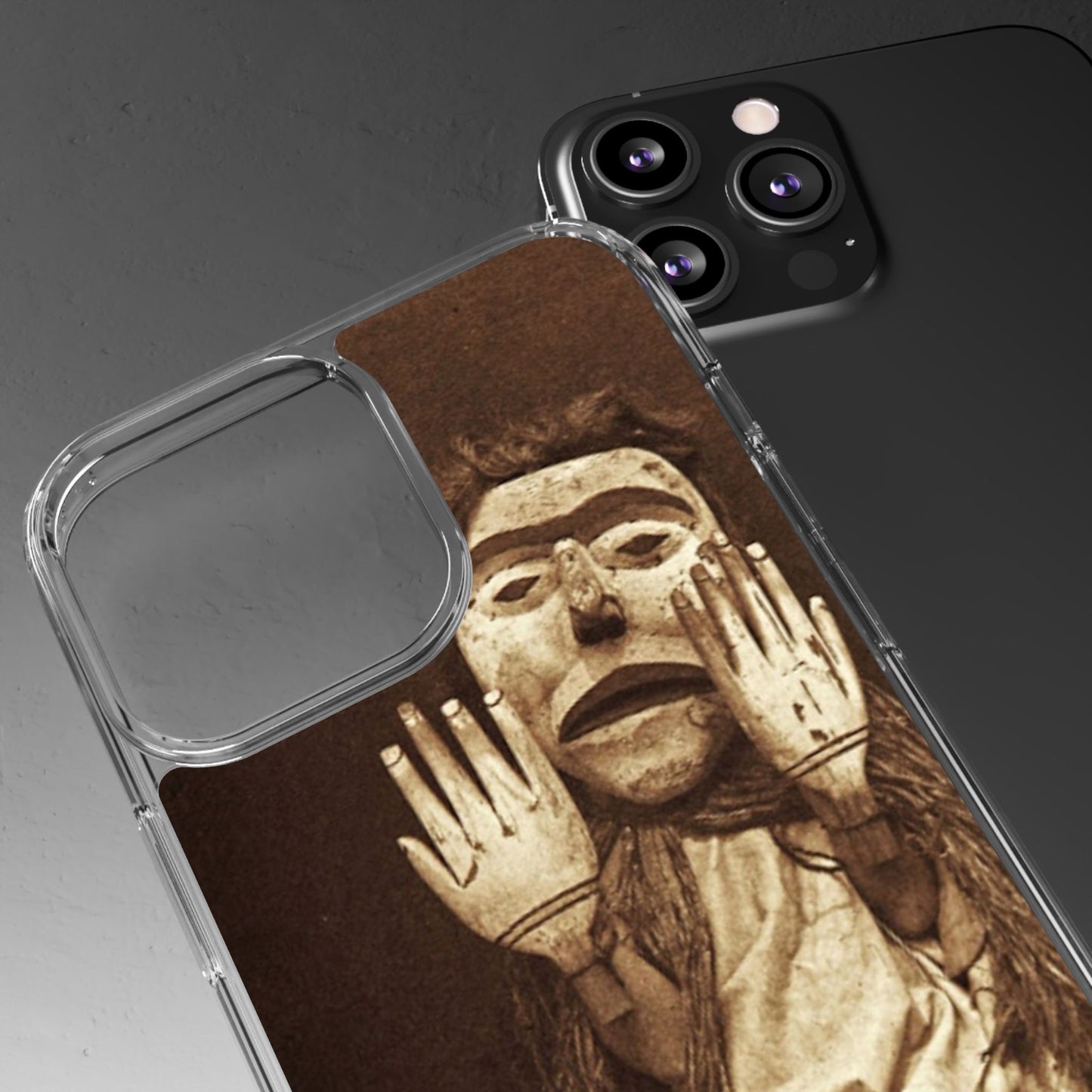 Yei Unique Clear Phone Case with Vintage Puppet Design, Artistic Phone Cover, Retro Style Protection, Gifts for Theater Lovers, Customized [...]