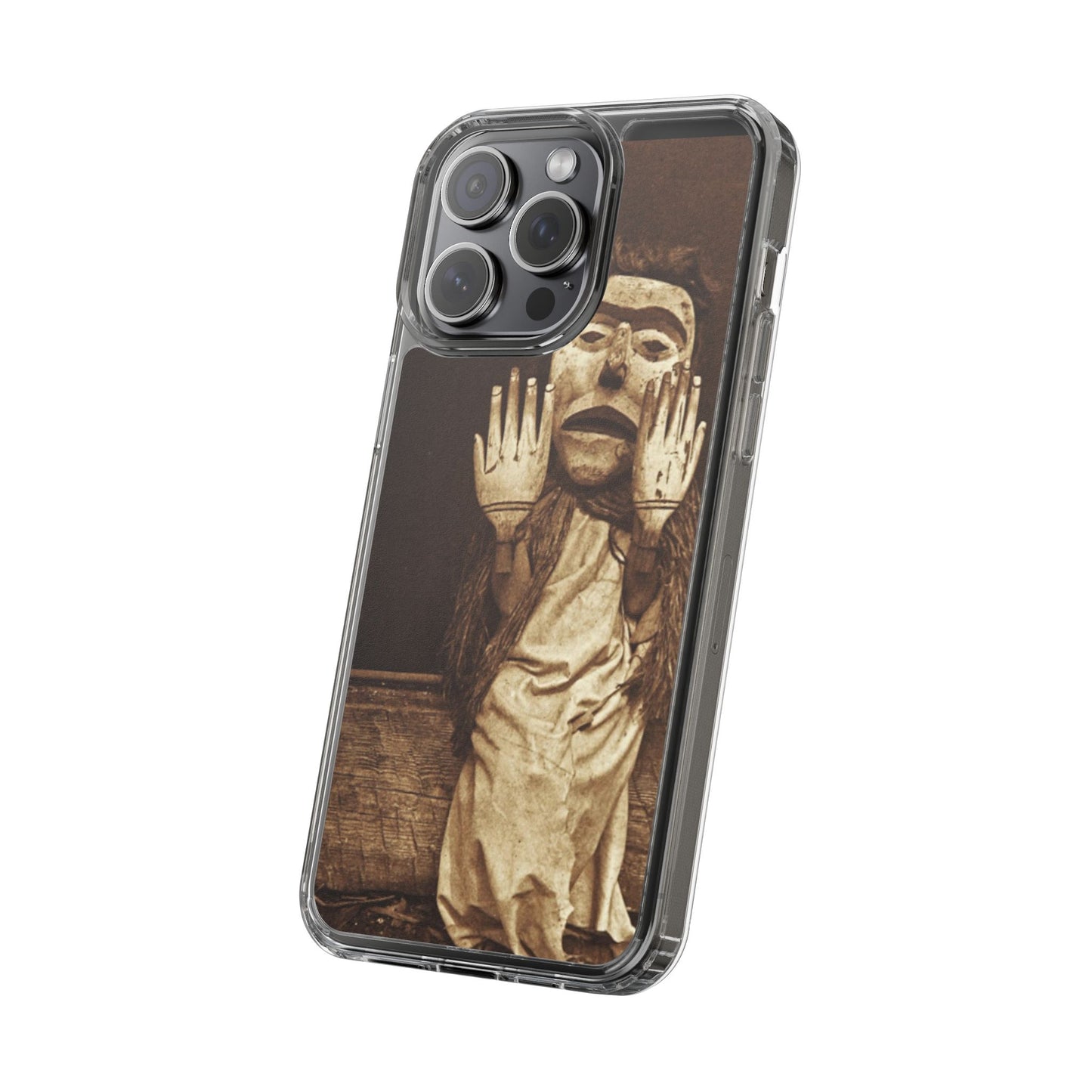 Yei Unique Clear Phone Case with Vintage Puppet Design, Artistic Phone Cover, Retro Style Protection, Gifts for Theater Lovers, Customized [...]