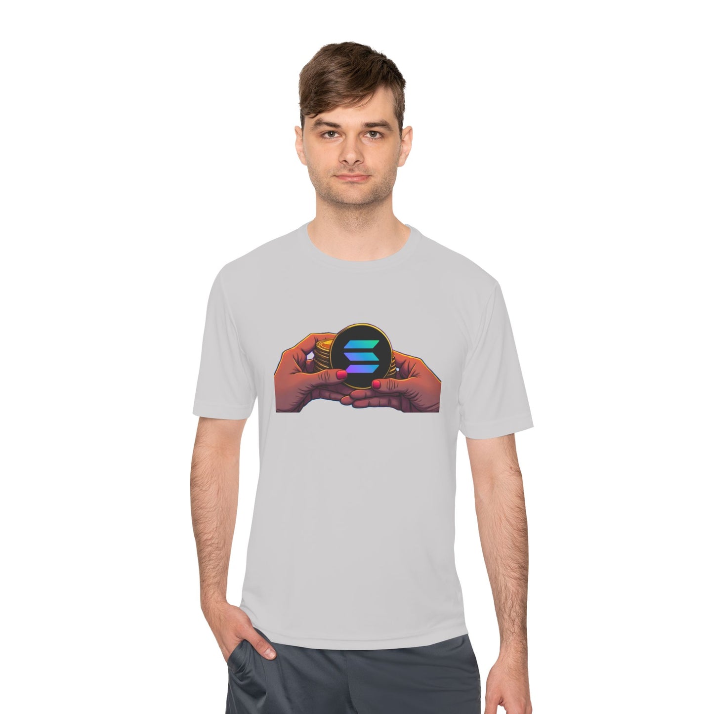 Unisex Moisture Wicking Tee featuring SOLANA & YZY designs, Perfect for Athletes, Casual Wear, Fitness Goals, Everyday Use, Sports Events