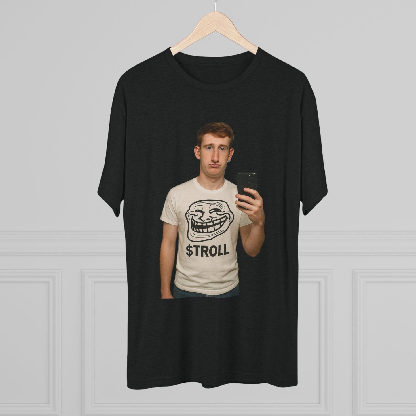 TROLL Unisex Tri-Blend Crew Tee | Funny Tee | Casual Wear | Gift for Friends | Trendy Shirt | Meme Apparel