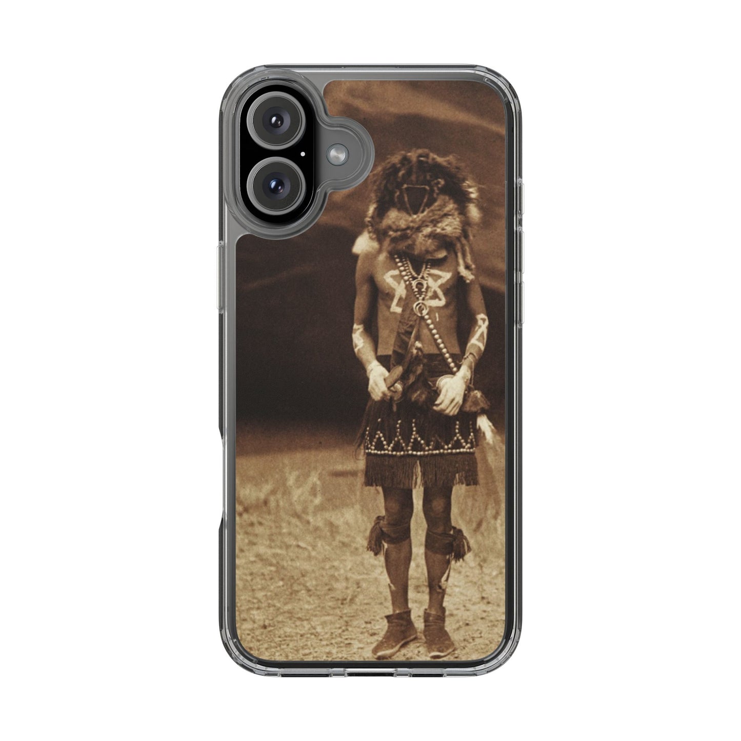 Vintage Spirit Animal Clear Phone Case, Eco-Friendly Cell Phone Cover, Unique Gift for Nature Lovers, Boho Style Mobile Accessory, [...]