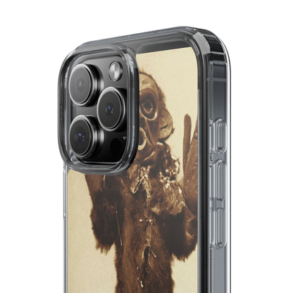 Yei Vintage Monster Clear Phone Case, Unique Phone Cover, Halloween Gift, Retro Style Case, Fun Accessories