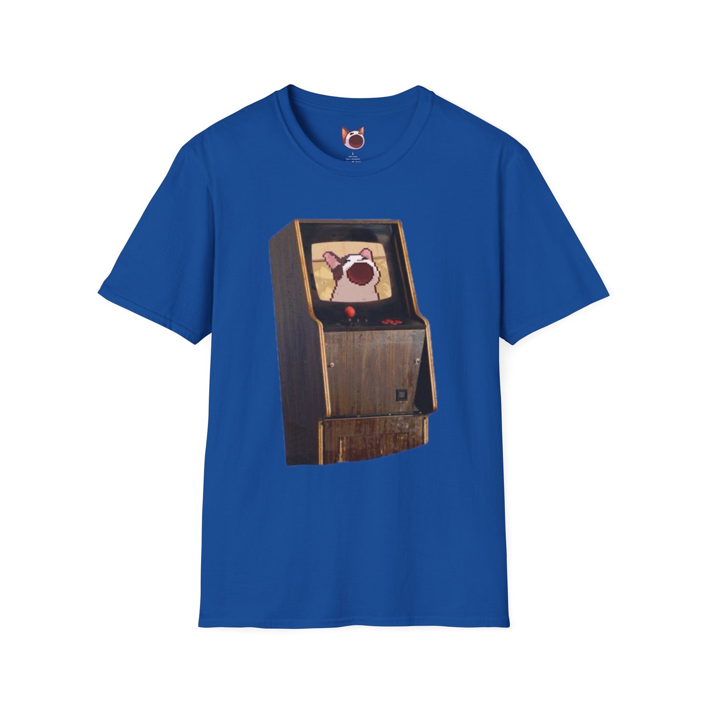 POPCAT Retro Arcade Unisex T-Shirt, Gamer Tee, Vintage Gaming Shirt, Gift for Gamers, Casual Wear