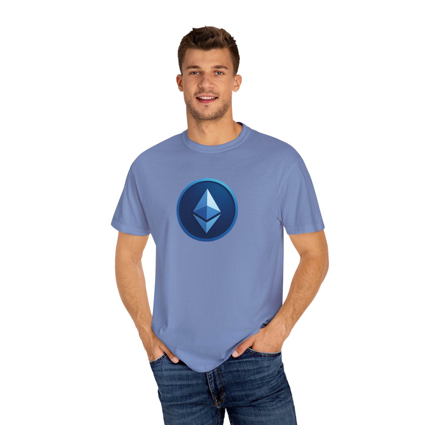 Ethereum Graphic T-Shirt, Unisex Casual Tee, Blockchain Apparel, Gamer Shirt, Crypto Gift, Stylish Streetwear