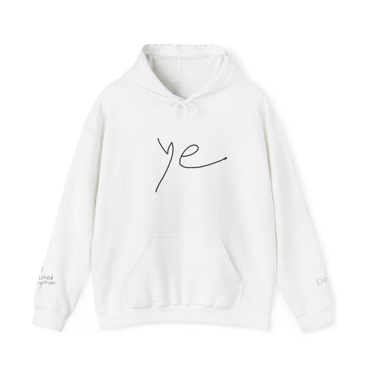 Ye 7BN Minimalist Unisex Hooded Sweatshirt, Casual Streetwear, Gift for Fans, Cozy Layering, Everyday Style, Unique Graphic Hoodie