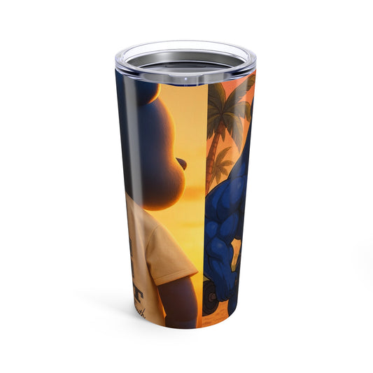 4NBT Sunset Glow 20oz Tumbler, Insulated Travel Mug, Beach Vibes Drinkware, Gifts for Outdoors Lovers, Personalized Coffee Cup