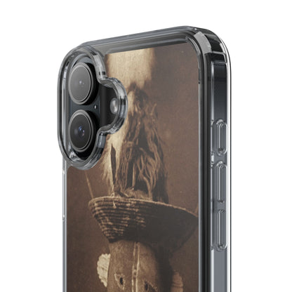 Yei Vintage Ethnic Clear Phone Case, Unique Phone Protector, Bohemian iPhone Case, Artistic Clear Cover, Cultural Phone Accessory