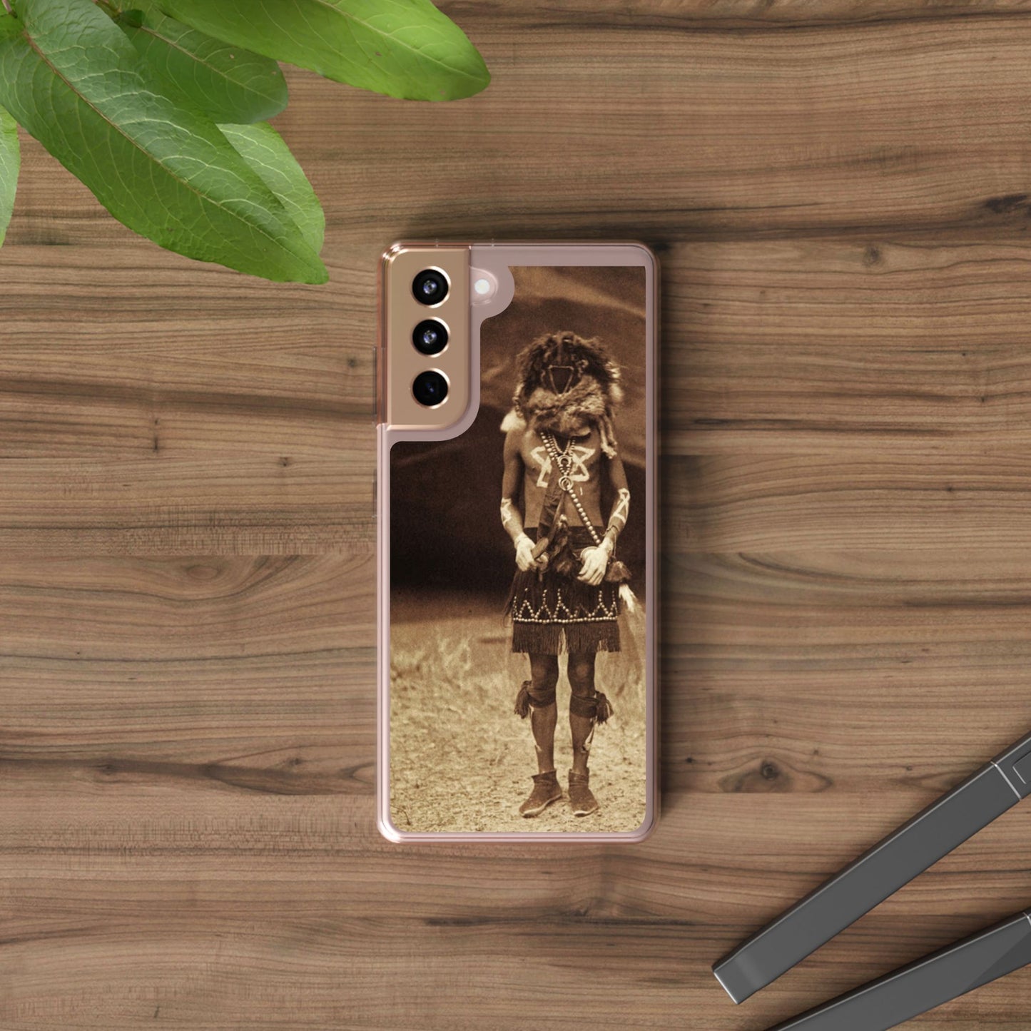 Vintage Spirit Animal Clear Phone Case, Eco-Friendly Cell Phone Cover, Unique Gift for Nature Lovers, Boho Style Mobile Accessory, [...]