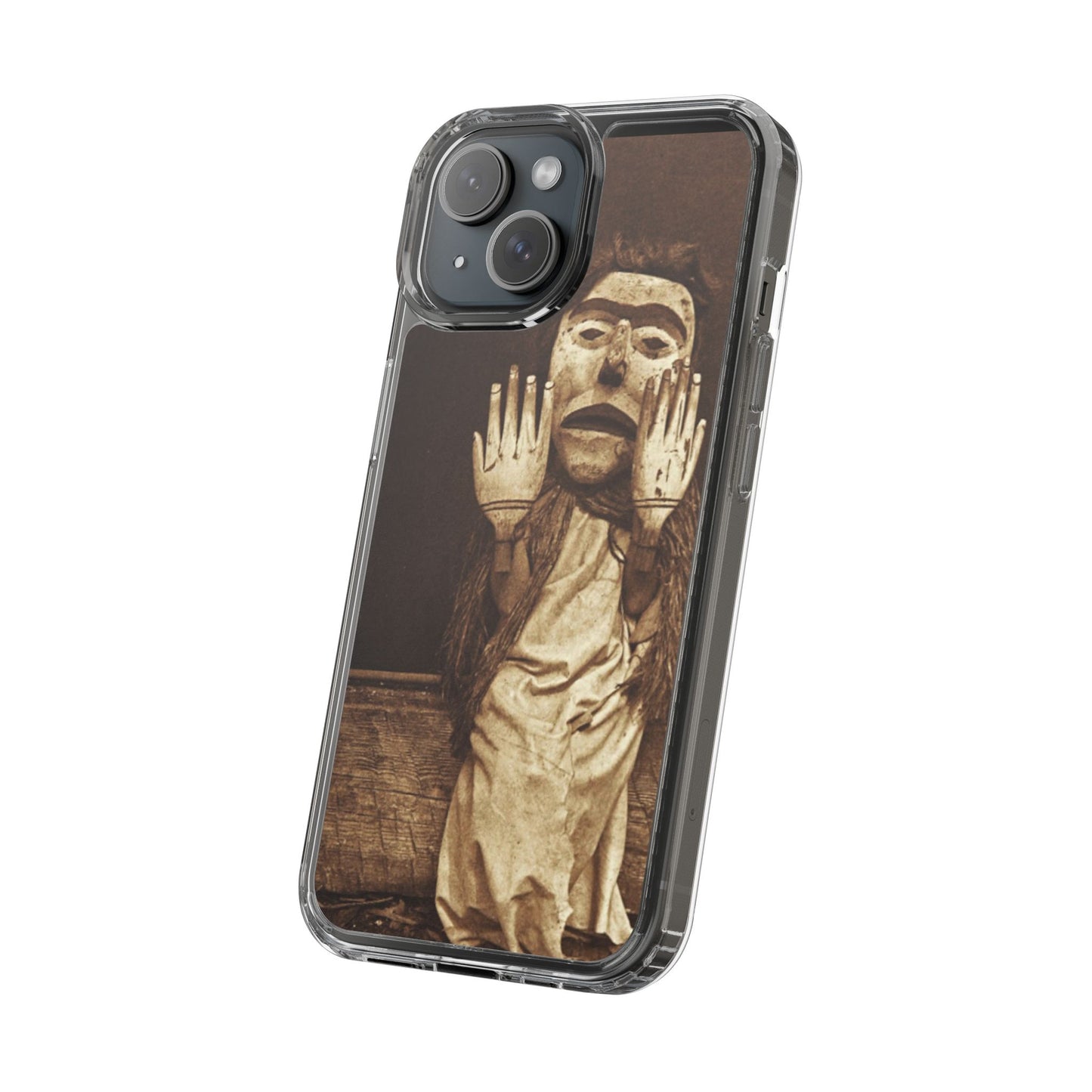Yei Unique Clear Phone Case with Vintage Puppet Design, Artistic Phone Cover, Retro Style Protection, Gifts for Theater Lovers, Customized [...]