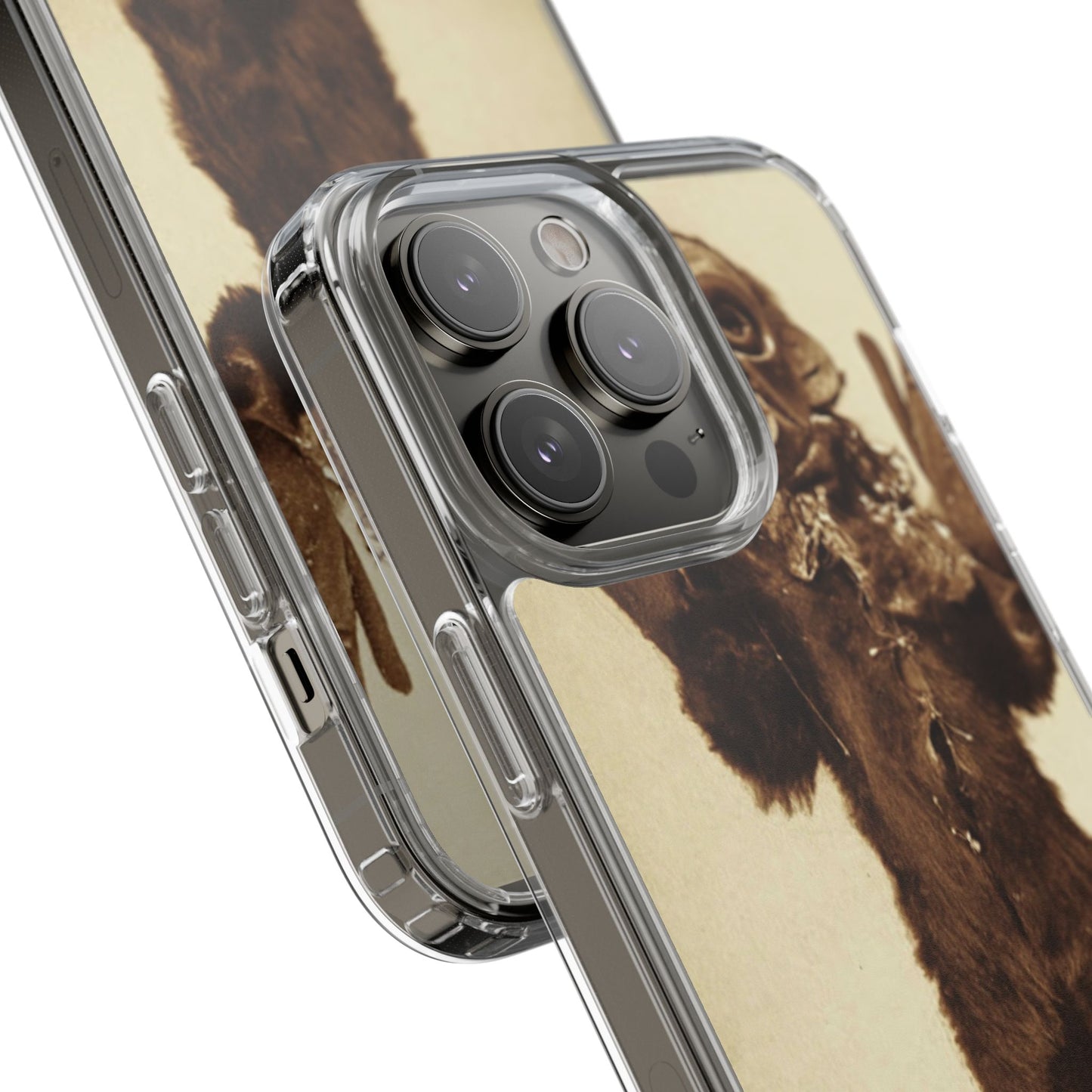 Yei Vintage Monster Clear Phone Case, Unique Phone Cover, Halloween Gift, Retro Style Case, Fun Accessories