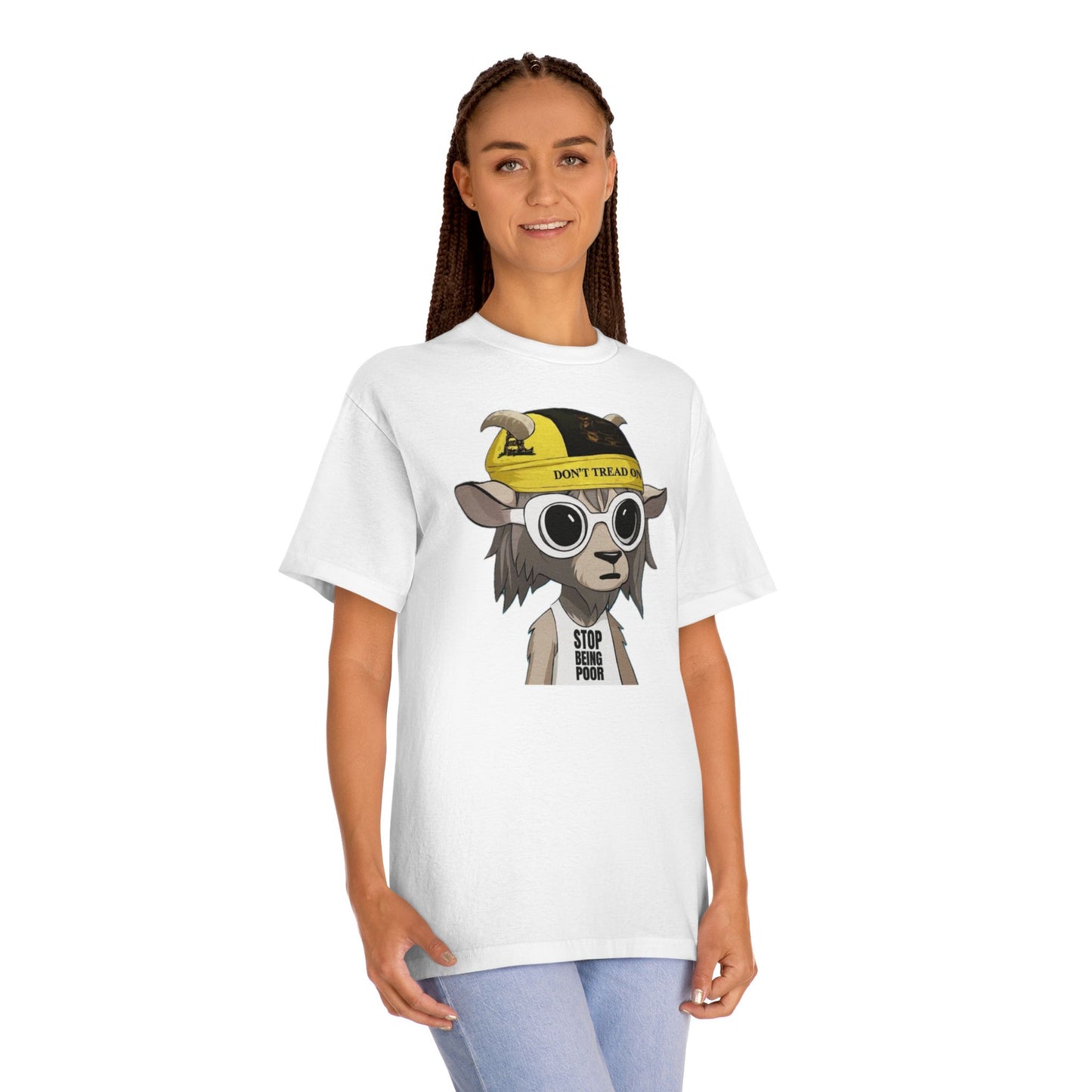 Cool Goat Graphic Tee - Perfect for Casual Outings, Gifts for Friends, Streetwear Style, Animal Lover’s Apparel, Funny Tee