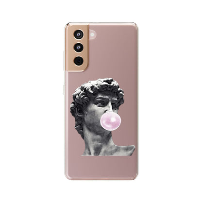 @ye Clear Phone Case with David Statue Design, Modern Phone Accessory for Art Lovers, Unique Gift, Customizable Compatible Soft Case
