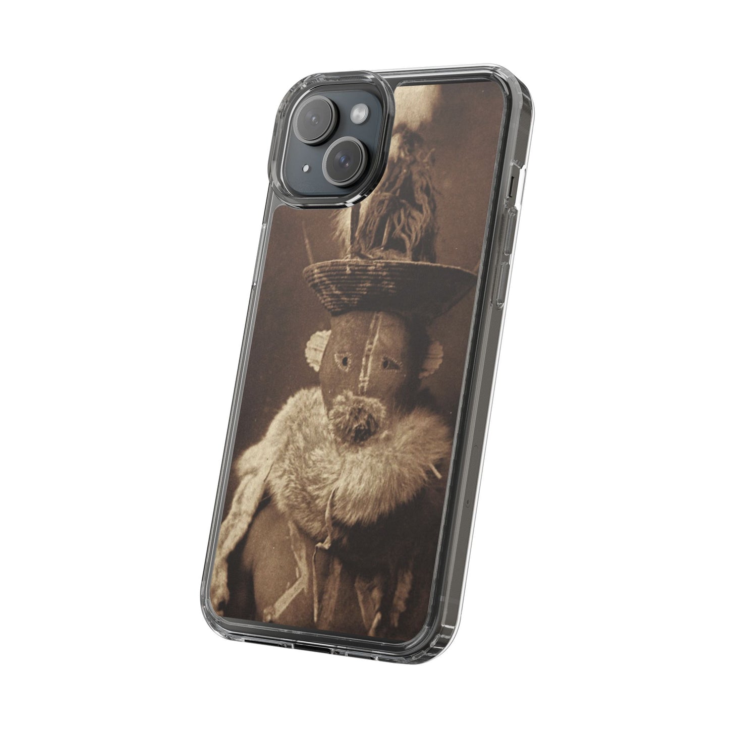 Yei Vintage Ethnic Clear Phone Case, Unique Phone Protector, Bohemian iPhone Case, Artistic Clear Cover, Cultural Phone Accessory