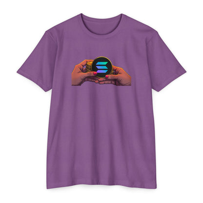 Solana Hands Unisex Jersey T-shirt, Graphic Tee, Trendy Apparel, Gift for Him/Her, Casual Wear, Perfect for Tech Lovers