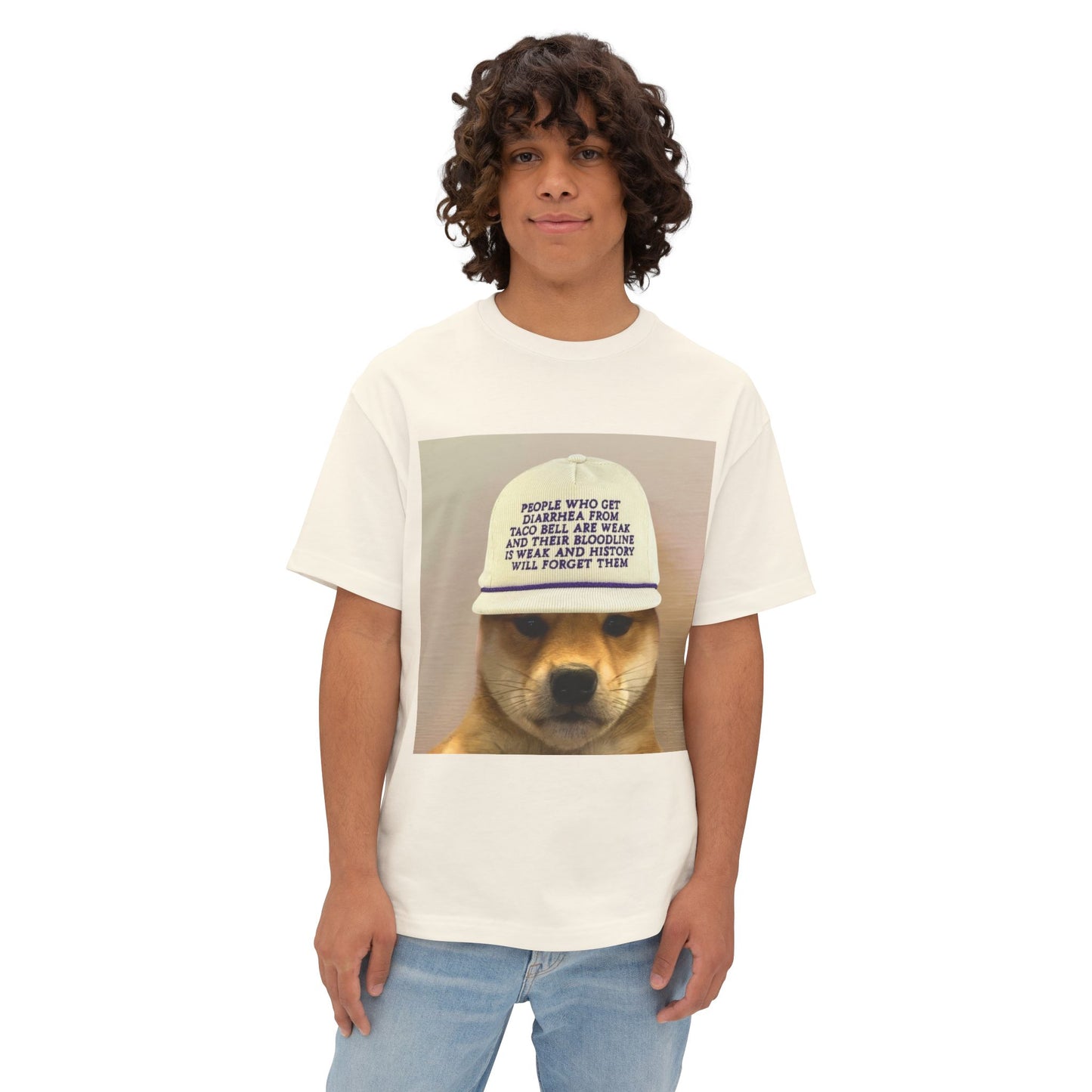 WIF Humorous Dog-Themed Oversized Tee, Casual Graphic Shirt, Gift for Pet Lovers, Funny T-Shirt, Unisex Boxy Tee