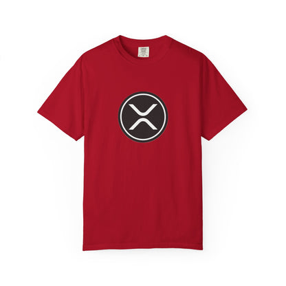 XRP Unisex Garment-Dyed T-Shirt with Minimalist Logo, Stylish Casual Wear, Perfect for Gifts, Everyday Comfort, Cool Streetwear