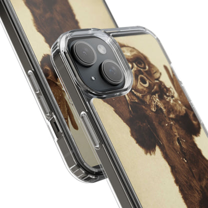 Yei Vintage Monster Clear Phone Case, Unique Phone Cover, Halloween Gift, Retro Style Case, Fun Accessories