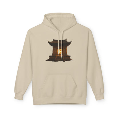 YZY Swasticoin Serene Lantern Hoodie, Cozy Fleece Hooded Sweatshirt, Gift for Nature Lovers, Casual Wear, Outdoor Adventures, Fall Fashion
