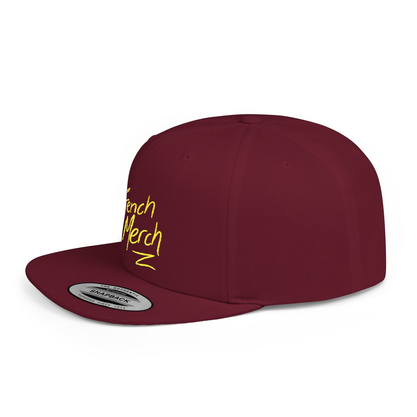 Trench Merch Trendy Flat Bill Snapback Hat, Cool Streetwear Cap for Casual Outings, Outdoor Events, Festivals, Unique Gift for Hip-Hop Fans