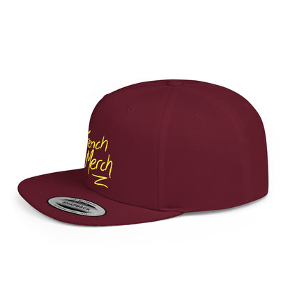 Trench Merch Trendy Flat Bill Snapback Hat, Cool Streetwear Cap for Casual Outings, Outdoor Events, Festivals, Unique Gift for Hip-Hop Fans