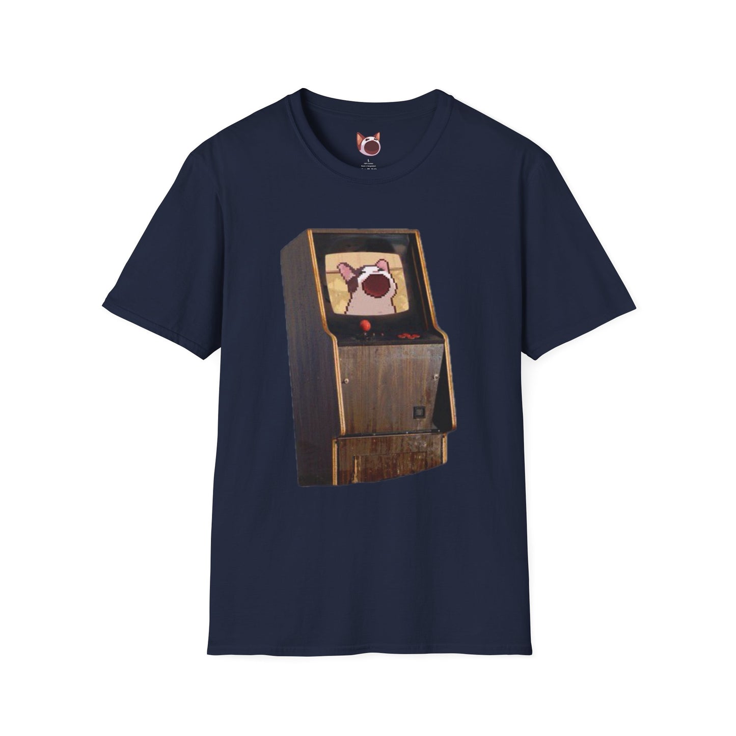 POPCAT Retro Arcade Unisex T-Shirt, Gamer Tee, Vintage Gaming Shirt, Gift for Gamers, Casual Wear