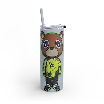 Ye Bear Tumbler, Cute Cartoon Drinkware, Funny Gift for Fans, Perfect for Birthdays & Holidays, 20oz Skinny Cup