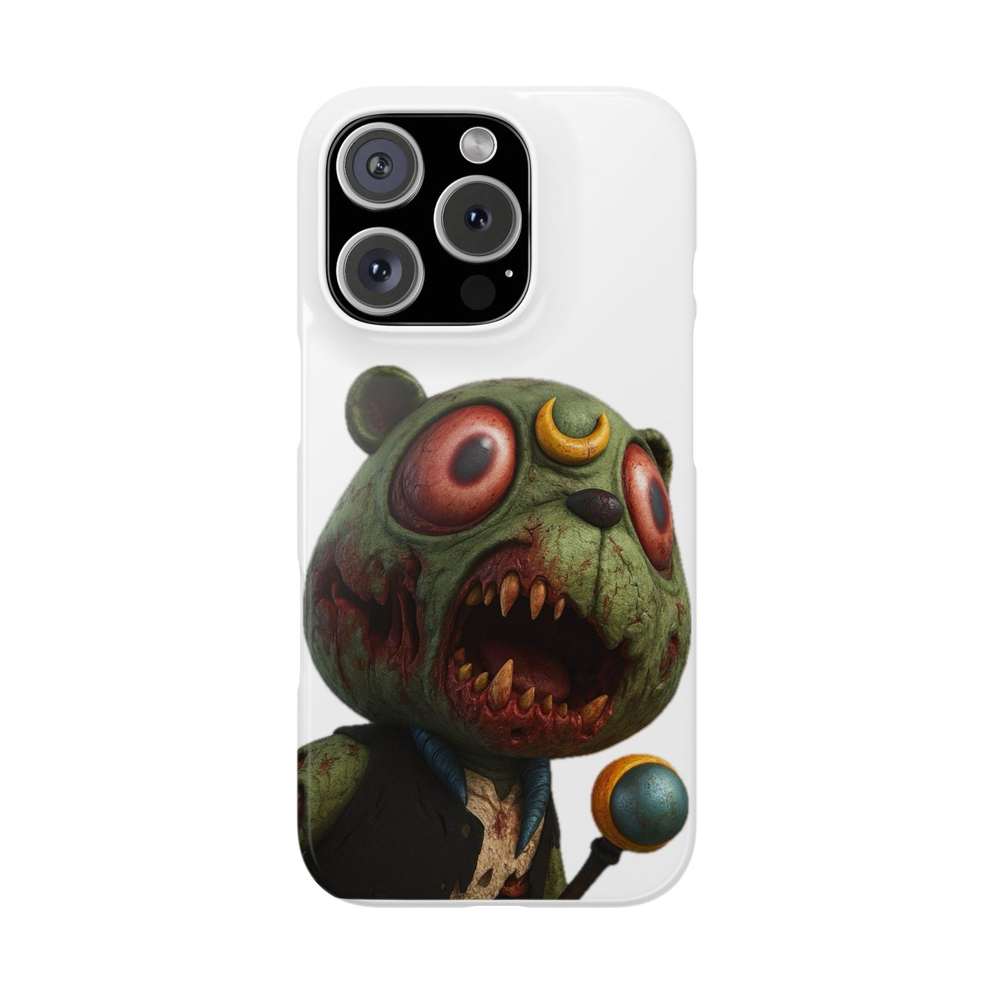 4NBT Zombie Bear Phone Case, Horror Snap Case, Cute but Spooky Accessory, Gift for Halloween, Unique Phone Cover