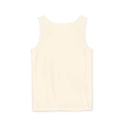 Unisex Garment-Dyed Tank Top with 4NBT Design, Summer Apparel, Casual Wear, Gift for Friends, Individual Expression Top
