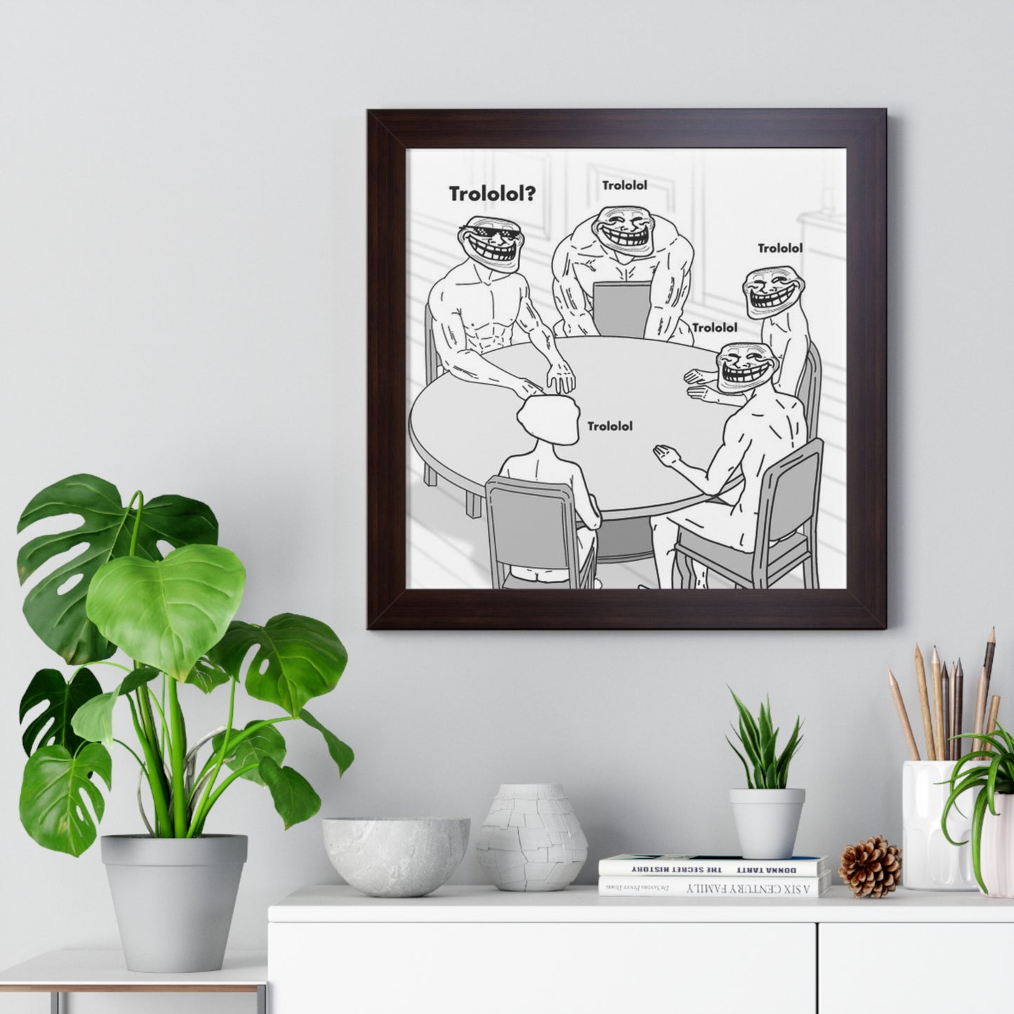 TROLL Funny Meme Art Print, Humorous Framed Poster, Office Decor, Gift for Friends, Troll Humor Wall Art