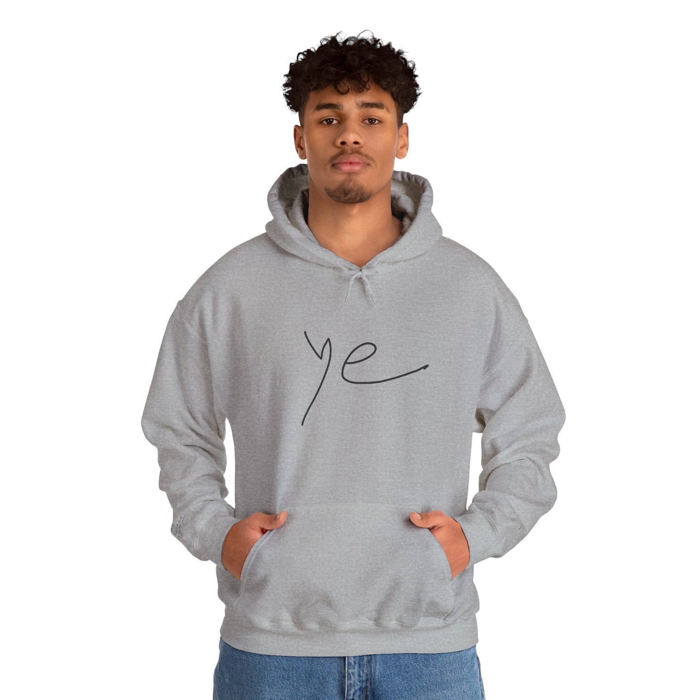 Ye 7BN Minimalist Unisex Hooded Sweatshirt, Casual Streetwear, Gift for Fans, Cozy Layering, Everyday Style, Unique Graphic Hoodie