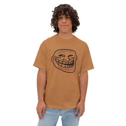 TROLL Funny Graphic Tee, Unisex Oversized Boxy Tee with Troll Face Design, Casual Wear, Gift for Friends, Humor Shirt, Comfortable Everyday Wear