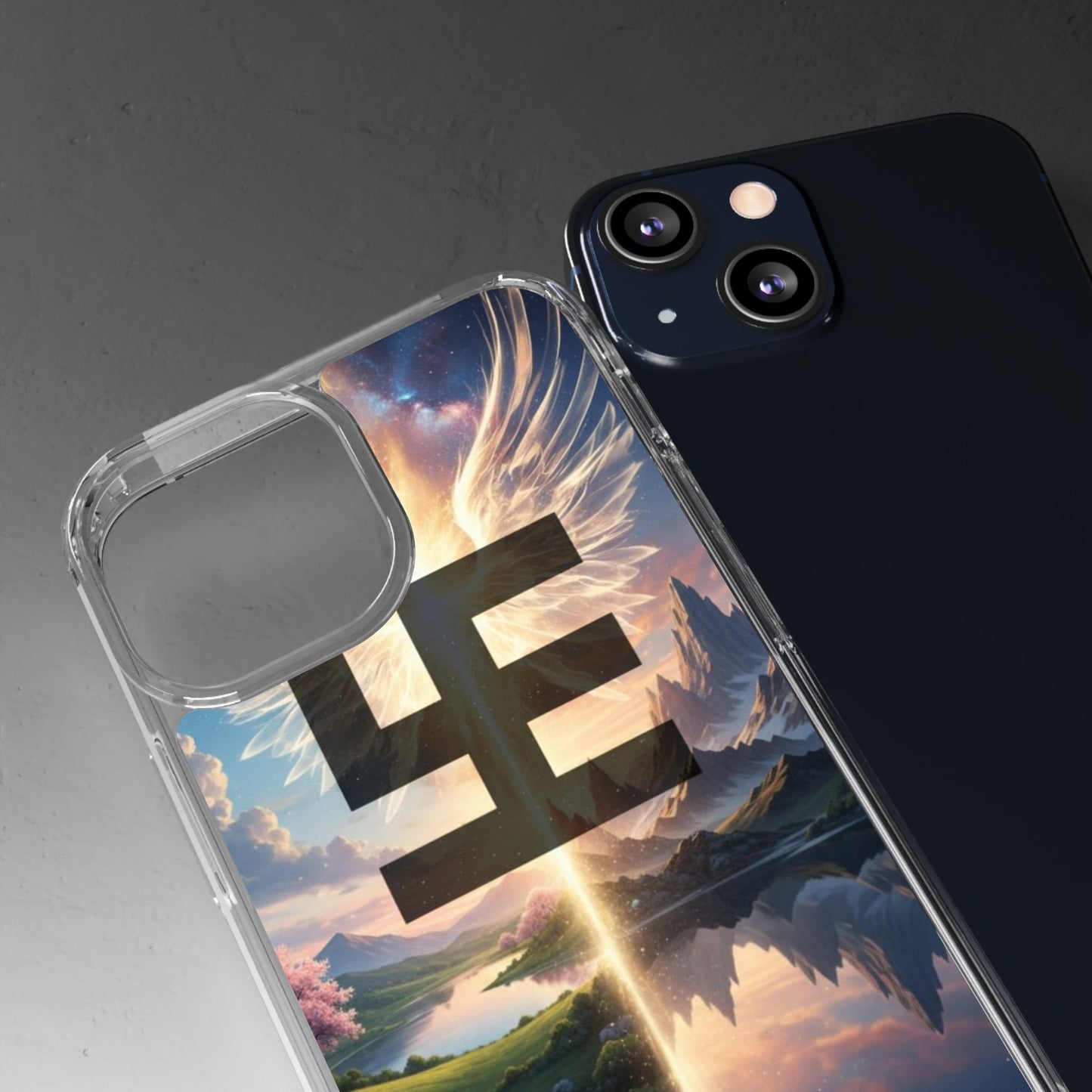 Swasticoin Peaceful Clear Phone Cases, Phone Accessories, Minimalist Design, Nature Lover Gifts, Transparent Phone Cover, Unique Art Case