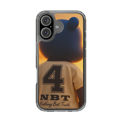 4NBT Trillion Bear Clear Phone Case, Aesthetic Phone Cover, Unique Gift for Animal Lovers, Stylish iPhone Accessory, Perfect for Birthdays
