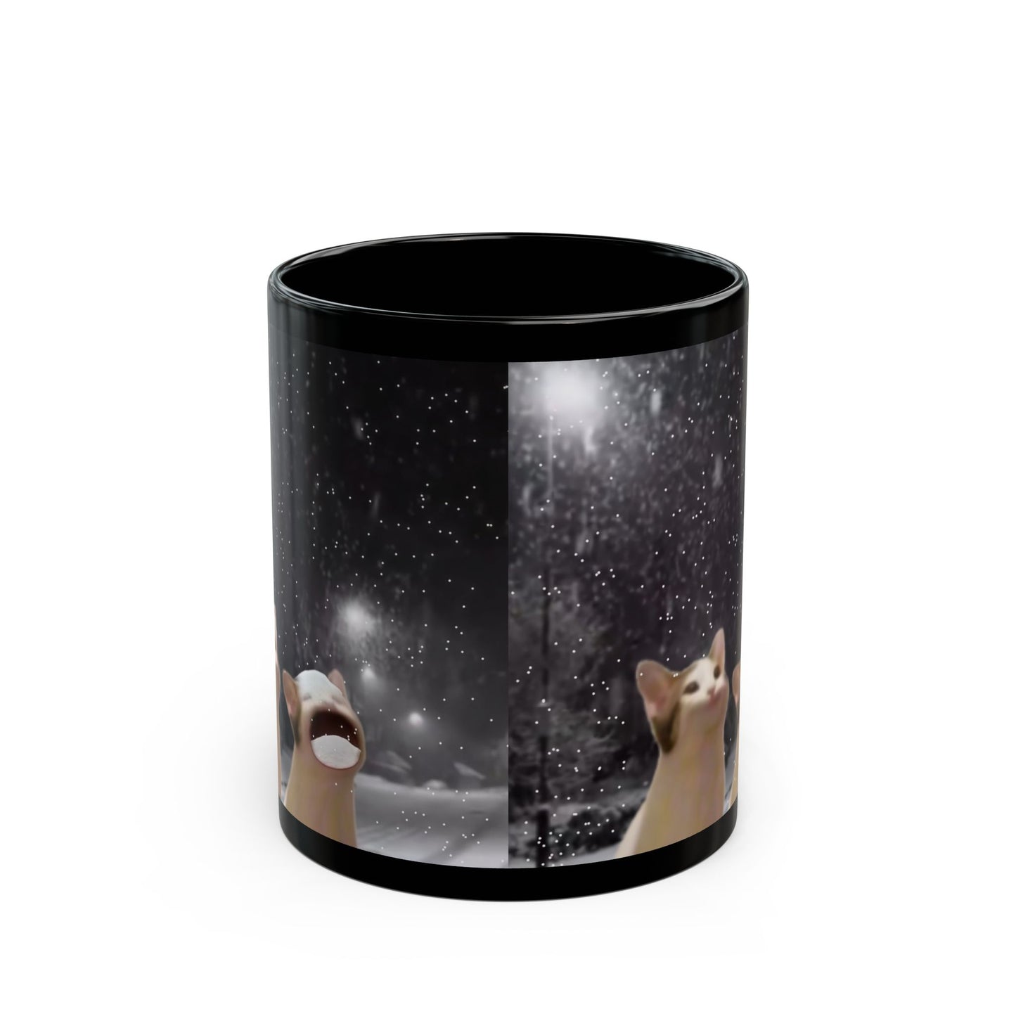 POPCAT Black Mug (11oz, 15oz)