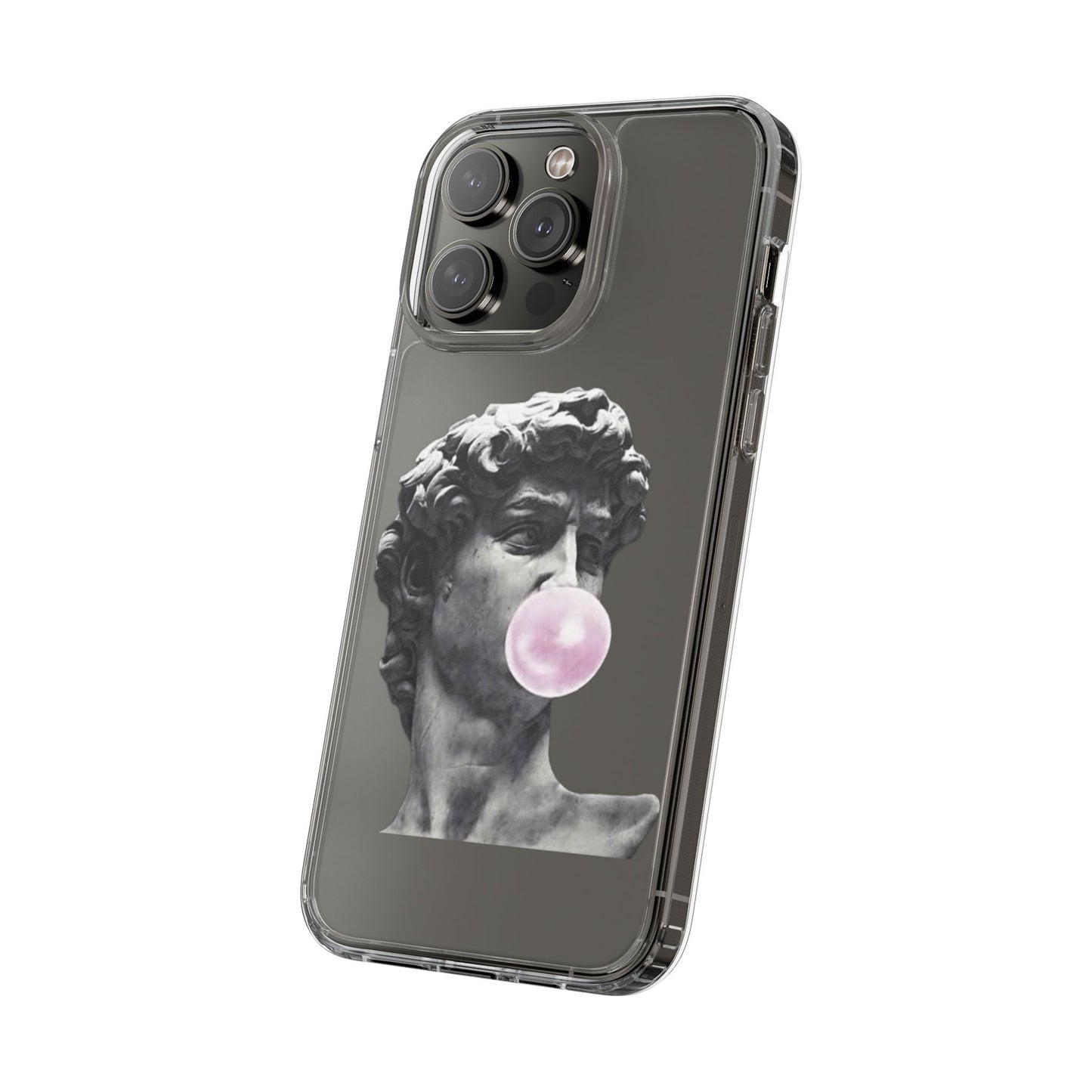 @ye Clear Phone Case with David Statue Design, Modern Phone Accessory for Art Lovers, Unique Gift, Customizable Compatible Soft Case