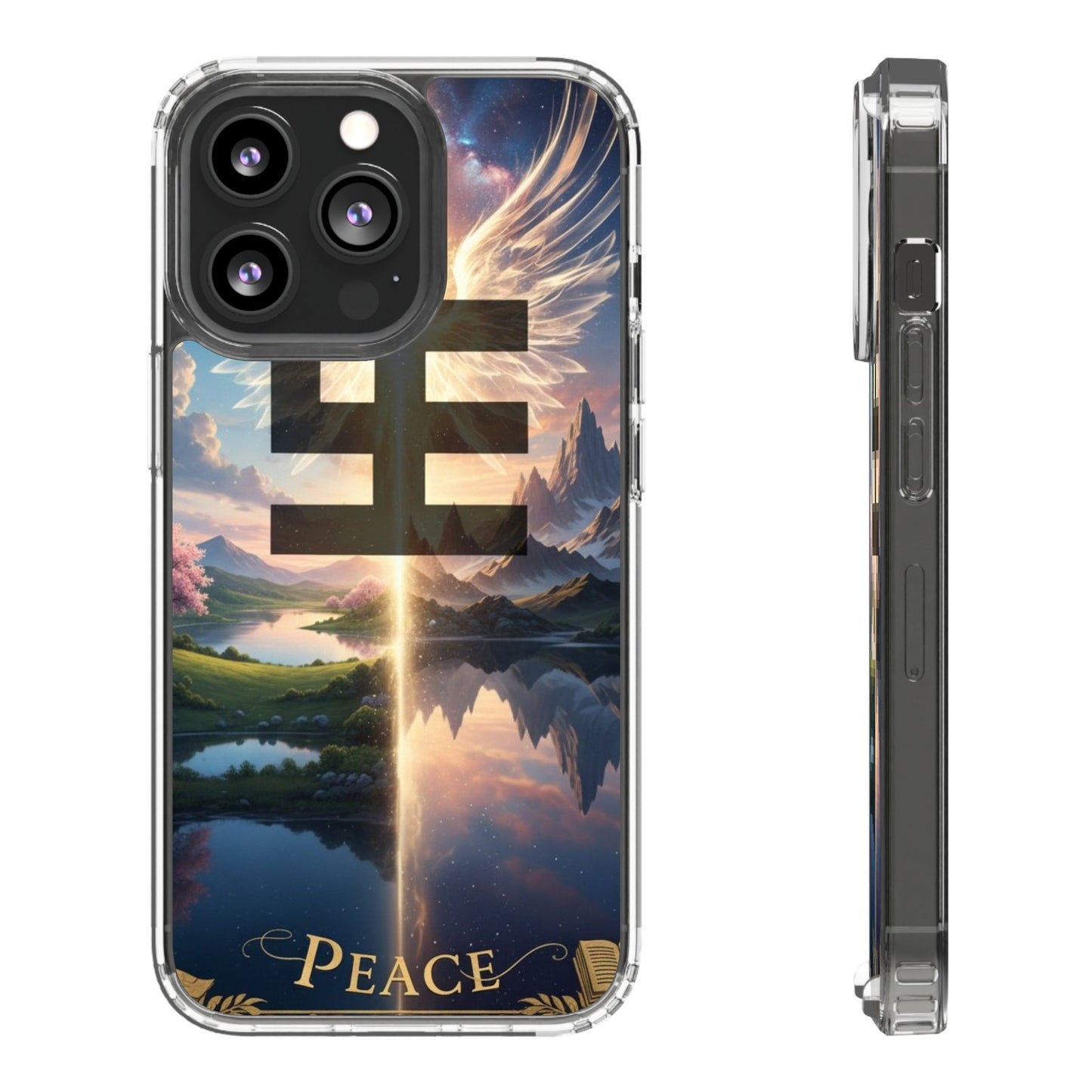 Swasticoin Peaceful Clear Phone Cases, Phone Accessories, Minimalist Design, Nature Lover Gifts, Transparent Phone Cover, Unique Art Case