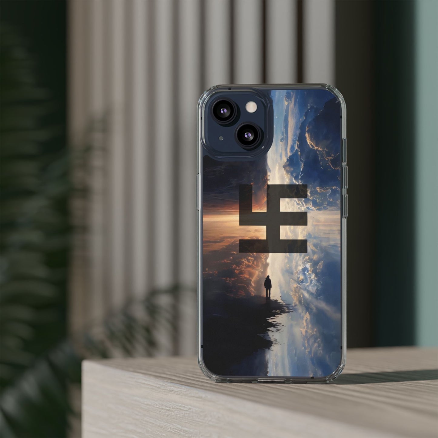 Swasticoin Nature-Themed Clear Phone Case, Unique Phone Cover with Scenic Design, Eco-Friendly Protection, Gift for Travelers, Custom Phone Accessory