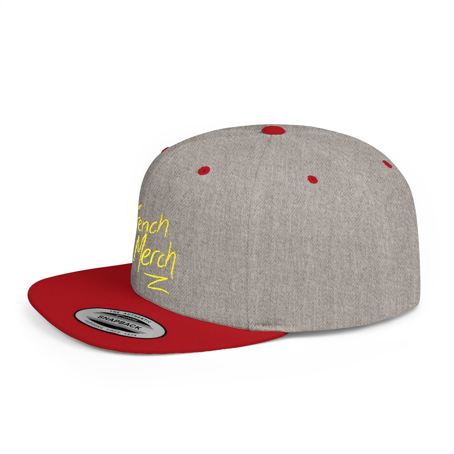 Trench Merch Trendy Flat Bill Snapback Hat, Cool Streetwear Cap for Casual Outings, Outdoor Events, Festivals, Unique Gift for Hip-Hop Fans