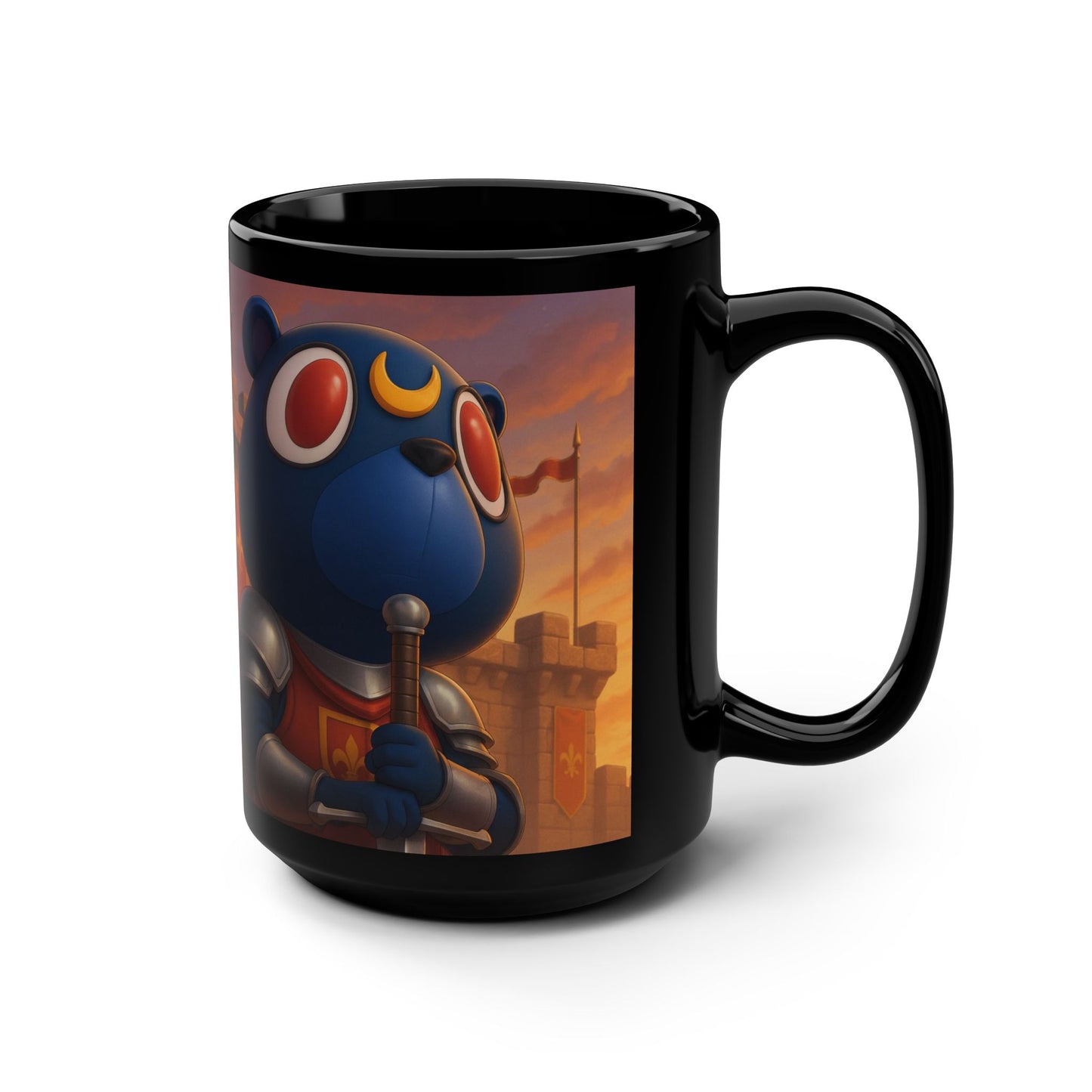 4NBT Stylish Black Mug, Animal-Themed Coffee Cup, Unique Gift for Friends, Funny Mug for Tea Lovers, Great for Birthdays & Celebrations
