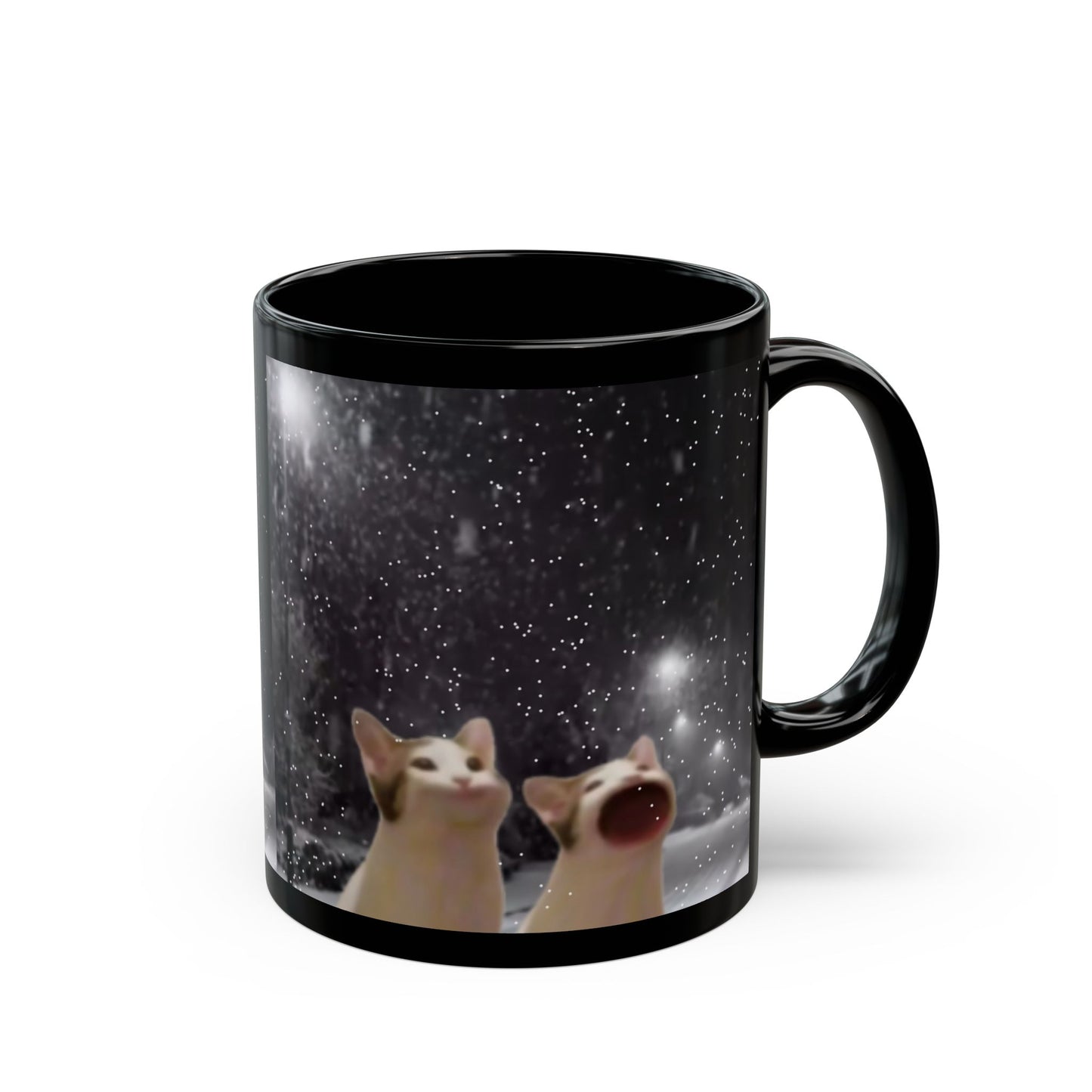 POPCAT Black Mug (11oz, 15oz)