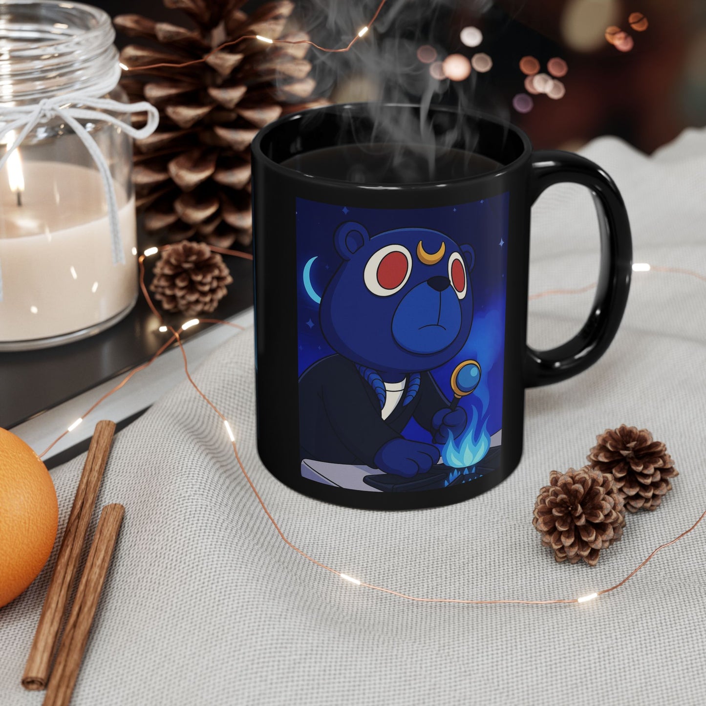 4NBT Trillion Bear Mug - Enchanted Coffee Cup, Cute Animal Gift, Fantasy Drinkware, Halloween Decor, Cozy Home Essentials