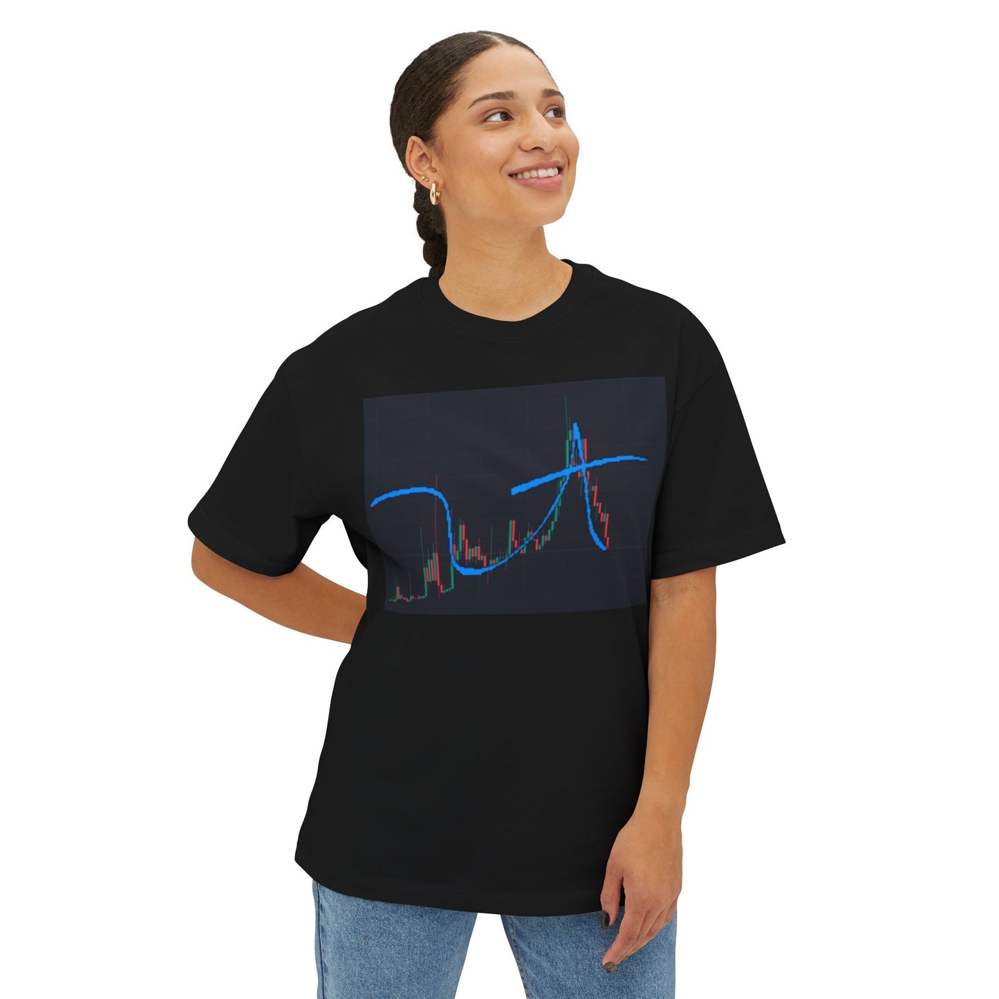@ye Stylish Unisex Oversized Boxy Tee with Trendy Graph Design, Casual Fashion Tee, Streetwear Top, Comfortable Everyday Wear, Gift for Friends