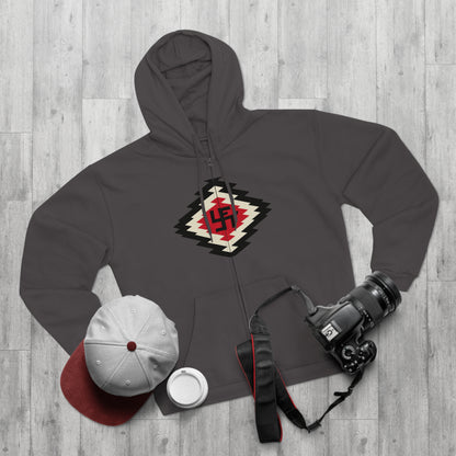 Yei Navajo Inspired Unisex Hooded Zip Sweatshirt, Cozy Layering, Gift for Him/Her, Fall/Winter Fashion, Boho Style, Casual Wear