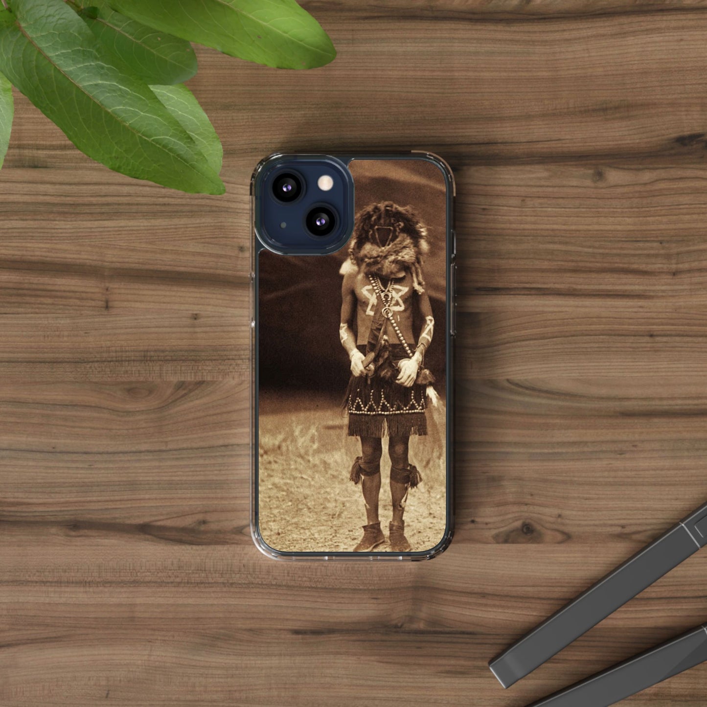 Vintage Spirit Animal Clear Phone Case, Eco-Friendly Cell Phone Cover, Unique Gift for Nature Lovers, Boho Style Mobile Accessory, [...]