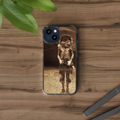 Vintage Spirit Animal Clear Phone Case, Eco-Friendly Cell Phone Cover, Unique Gift for Nature Lovers, Boho Style Mobile Accessory, [...]