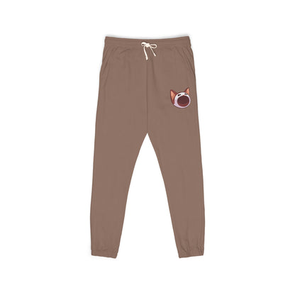 POPCAT Cozy Fleece Sweatpants, Comfortable Lounge Pants, Gift for Cat Lovers, Relaxing Home Wear, Unisex Joggers