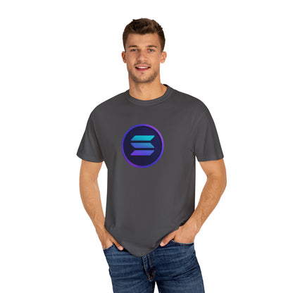Solana Stylish Garment-Dyed T-Shirt with Colorful Logo, Trendy Graphic Tee, Casual Wear, Everyday Comfort, Perfect Gift Idea