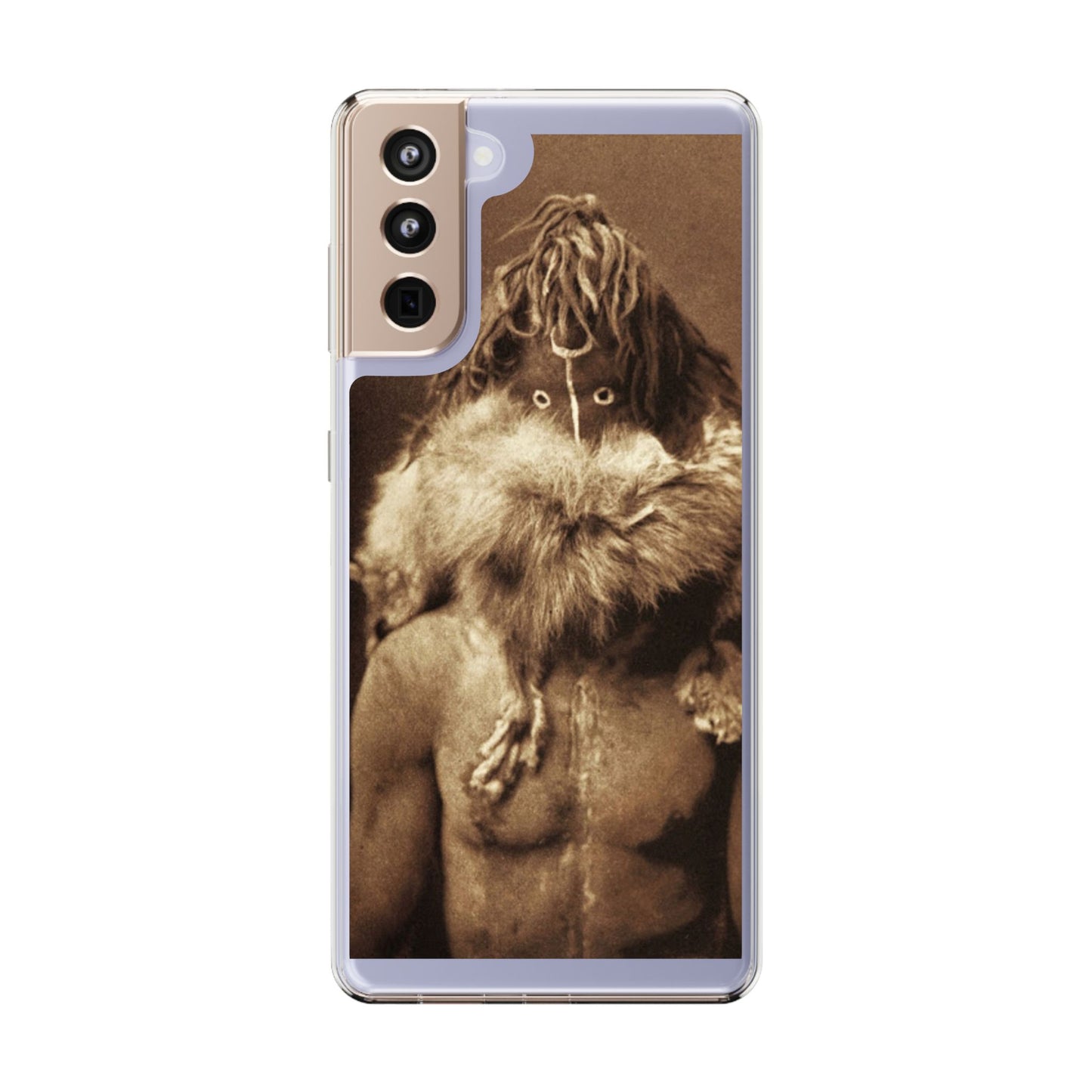 Yei Vintage Art Phone Case, Clear Case, Unique Gift for Art Lovers, Bohemian Style, Customizable Phone Cover, Trendy Accessories