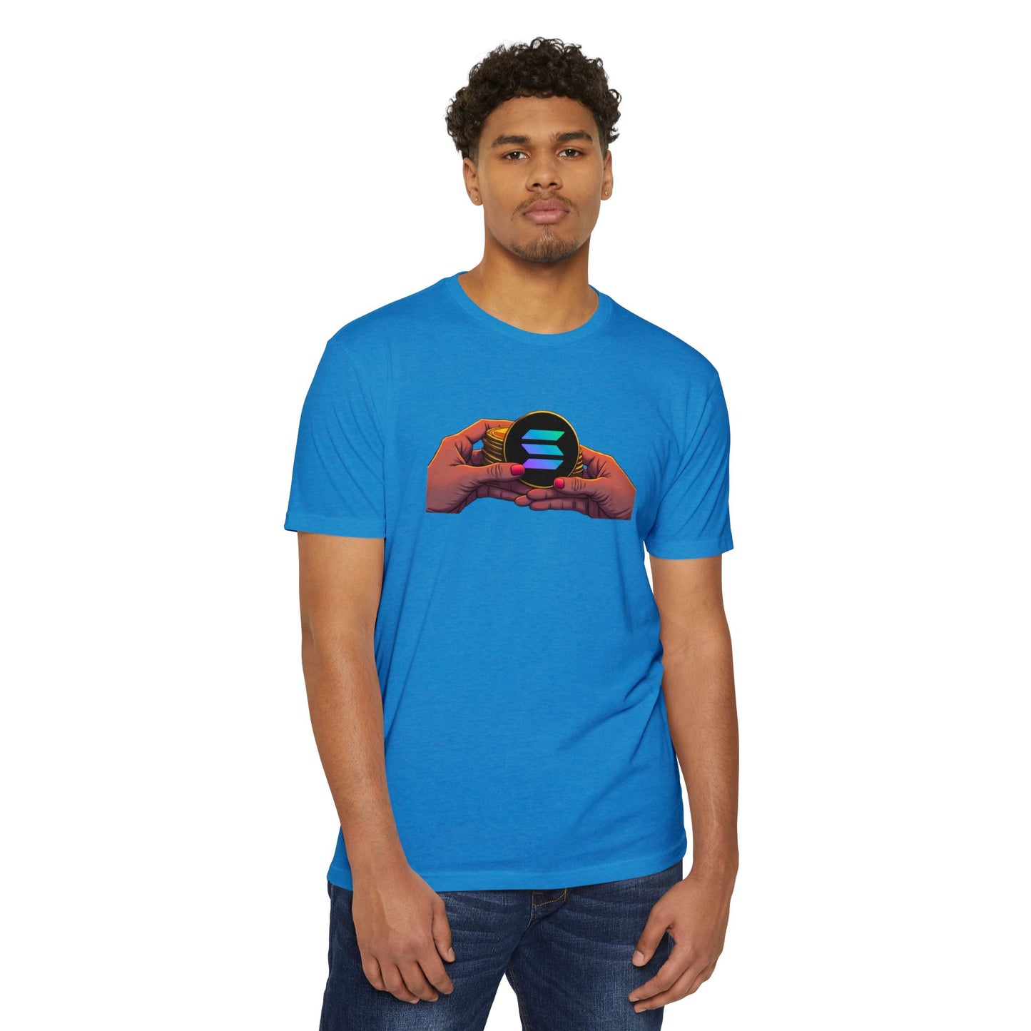 Solana Hands Unisex Jersey T-shirt, Graphic Tee, Trendy Apparel, Gift for Him/Her, Casual Wear, Perfect for Tech Lovers